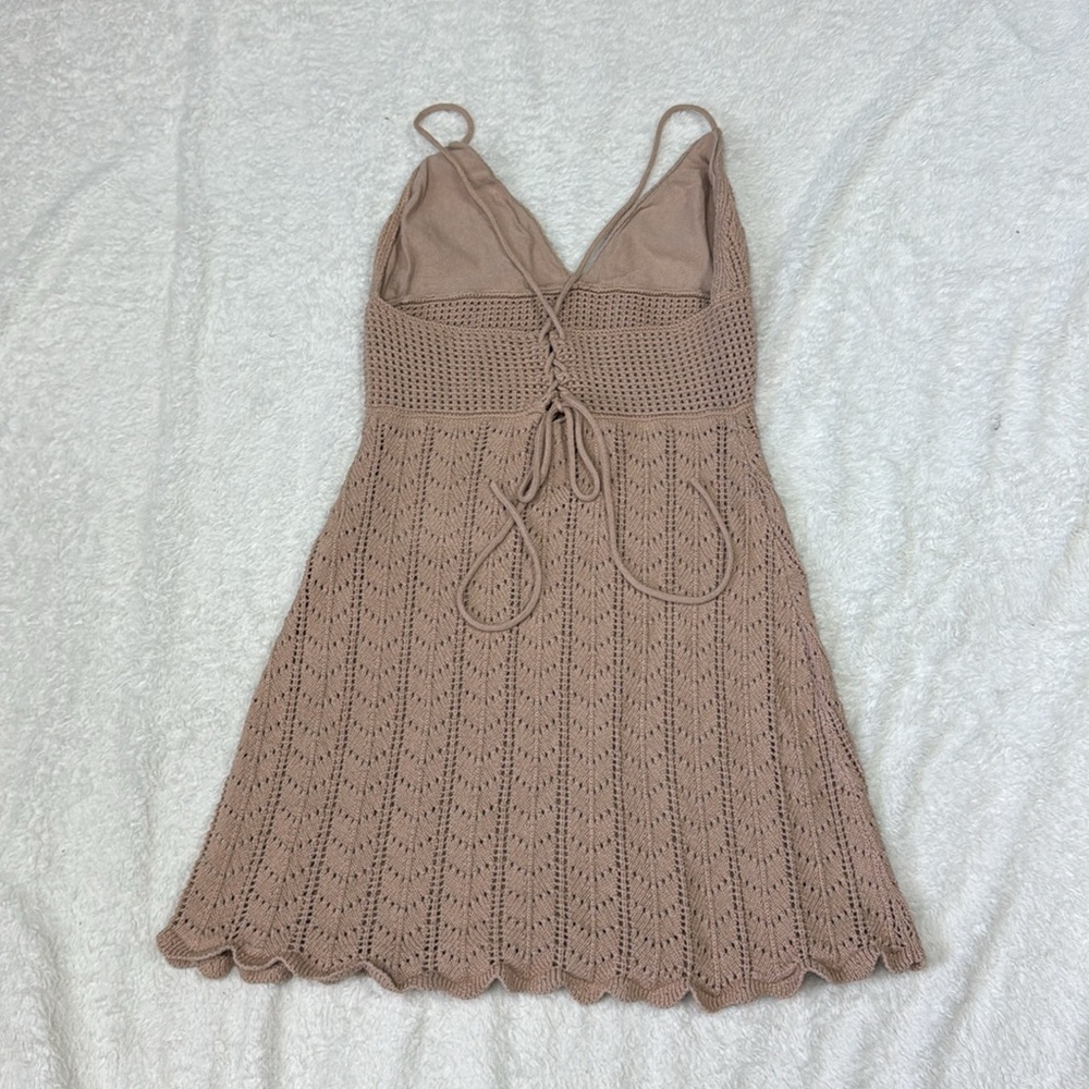 Reformation Junio open knit summer beach dress size medium - Picture 5 of 13